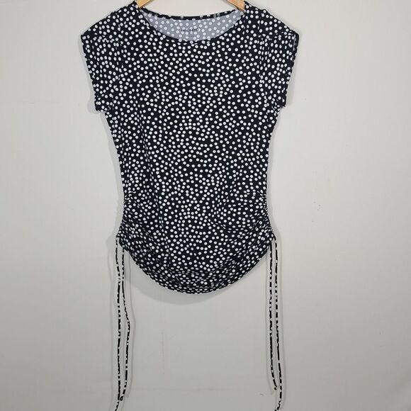 Lands'end Black and White Polka dot  Blouse - Picture 3 of 10